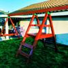 EZ Frame Wooden Swing Accessories, A-Frame Bracket for Swing Set Swing Beam, Swing Fitting, High Strength Support, Green, 4Pcs view 4