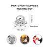 ABOOFAN Kids Pirate Rings Adjustable Toy Skull Rings for Halloween Costume Dress up Accessories Party Favor Set view 2
