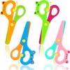 LOVESTOWN Toddler Scissors, 4PCS Blunt Tip Adaptive Safety Scissor Stocking Stuffer for Kids & Children, Playdough Tools Cutting Skills Preschool Hand-Eye Coordination Activity, DIY Craft Supplies view 1