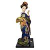 Lllunimon 2 Pcs Japanese Lovely Geisha Figurines Dolls with Beautiful Kimono Home Decoration Miniatures Blue & Yellow view 2
