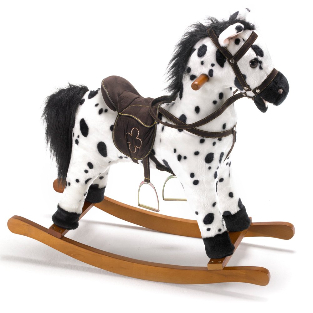 Bayer Chic 2000 405-06 Carlotta Rocking Horse with Sound, Black and White