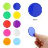 YEXPRESS 500 Pieces Plastic Poker Chips, Poker Card Game Chips Bulk, Counting Discs Markers for Learning Math Counting, Game Play, 37mm/10 Colors view 2