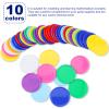 YEXPRESS 500 Pieces Plastic Poker Chips, Poker Card Game Chips Bulk, Counting Discs Markers for Learning Math Counting, Game Play, 37mm/10 Colors view 4