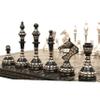 Handcrafted Russian Soviet Series Metal Chess Pieces & Board Set with Velvet Storage Box - Brass Metal Luxury Chess Set in Quad Weighted Taj Chess Store Soviet Series Luxury Chess Set view 1