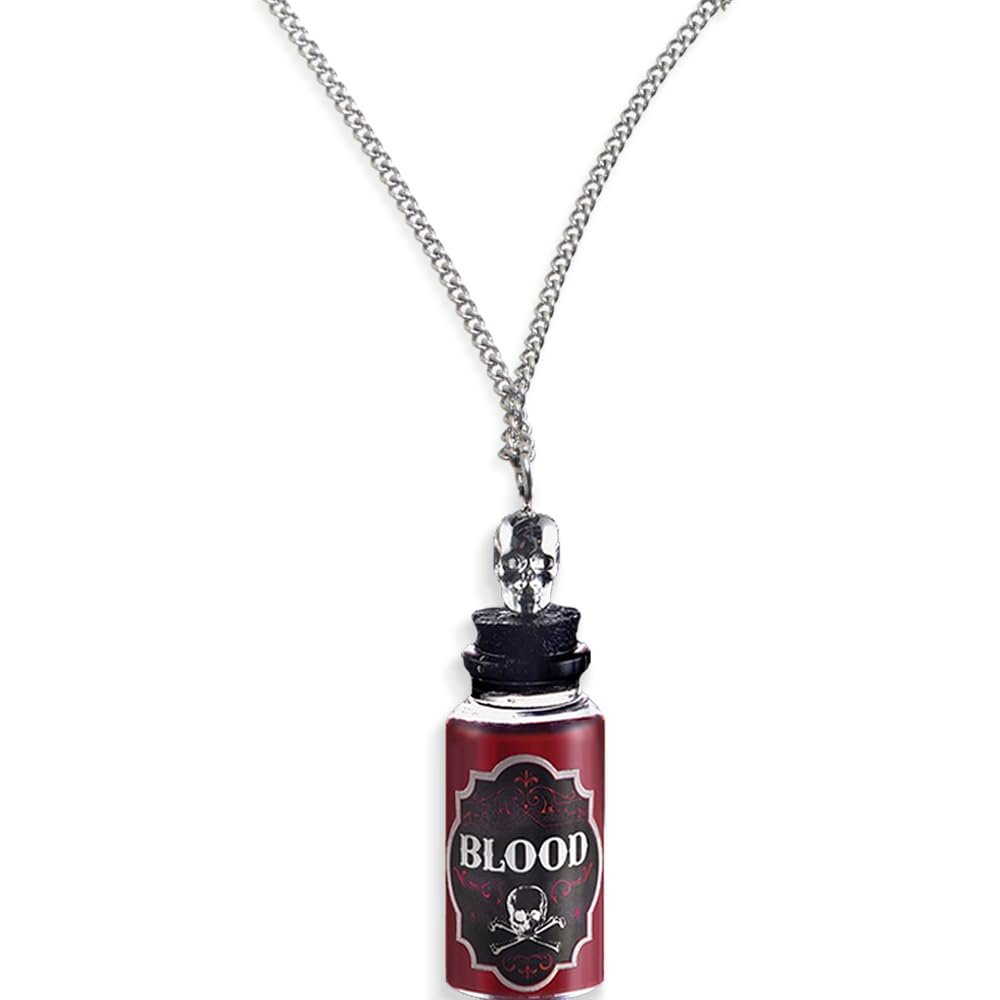 Amscan Dark Side Blood Necklace - 28"- Realistic Red Drip Design Accessory Perfect For Halloween, Costume Parties & Themed Events - 1 Pc