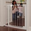 Toddleroo by North States - Bright Choice Auto Close Baby Gate: Pressure Mounted Baby Gate for Doorways with Glow in the Dark Handle - Adjustable 29.75 to 40.5 Inches Wide - 30 Inches Tall - White view 1