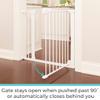 Toddleroo by North States - Bright Choice Auto Close Baby Gate: Pressure Mounted Baby Gate for Doorways with Glow in the Dark Handle - Adjustable 29.75 to 40.5 Inches Wide - 30 Inches Tall - White view 4