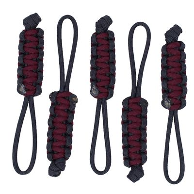 BubbasGarageTv - Large Heavy Duty Paracord Zipper Pulls (Maroon)