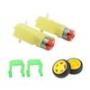 CHANCS Mini DC Motor Double Motor 3V 36RPM 6V 72RPM Geared Motor DC Motor Wheel Parts Kit for Car Chassis 2PCS view 1