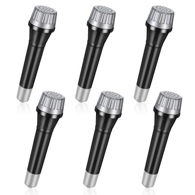 Jerify 6 Pieces Toy Play Microphone Set for Kids, 5.7 Inch Plastic Fake Microphone Props for Karaoke Fun Stage Costume Birthday Party Props Birthday Halloween Party Favors