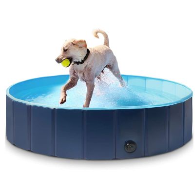DYWOZDP Foldable Dog Pet Bath Pool,Portable Dog Swimming Pool Bathing Tub Hard Plastic Kiddie Pool for Kids Dogs and Cats,M