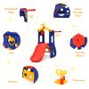 BABY JOY 6 in 1 Slide for Kids, Toddler Climber Slide Set with Basketball Hoop, Ring Toss, Telescope, Loop and Steering Wheel, Freestanding Kids Slide for Both Indoors Outdoor Use Gift Present view 2