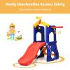 BABY JOY 6 in 1 Slide for Kids, Toddler Climber Slide Set with Basketball Hoop, Ring Toss, Telescope, Loop and Steering Wheel, Freestanding Kids Slide for Both Indoors Outdoor Use Gift Present view 4