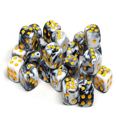 25 Count Pack of 12mm D6 Dice - Matching Collection of 6 Sided Dice with Pips (Oracle)