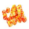 25 Count Pack of 12mm D6 Dice - Matching Collection of 6 Sided Dice with Pips (Blazing Sun) view 1