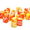 25 Count Pack of 12mm D6 Dice - Matching Collection of 6 Sided Dice with Pips (Blazing Sun) view 2