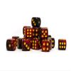 25 Count Pack of 12mm D6 Dice - Matching Collection of 6 Sided Dice with Pips (Lava Swirl) view 3