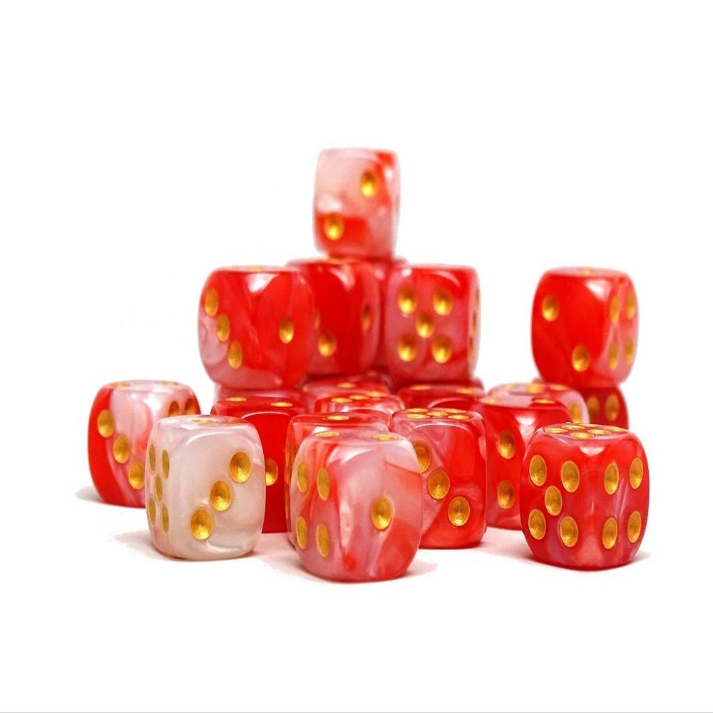 25 Count Pack of 12mm D6 Dice - Matching Collection of 6 Sided Dice with Pips (Himalayan Pink)