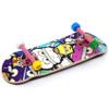 Teak Tuning Complete Fingerboard - Bubble Bushing Collage Edition - Premium Heat Transfer Graphic - Pro Shape & Size - Bearing Wheels, Trucks, 61A Duro Bushings - 32mm x 97mm Deck view 2
