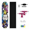 Teak Tuning Complete Fingerboard - Bubble Bushing Collage Edition - Premium Heat Transfer Graphic - Pro Shape & Size - Bearing Wheels, Trucks, 61A Duro Bushings - 32mm x 97mm Deck view 4