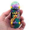 Teak Tuning 32mm Pro Fingerboard Heat Transfer Graphic Complete - Fully Assembled with Pro Level Parts - Pro Shaped Wood Deck (34x97mm), UltraSpin Wheels, Prodigy Trucks - Graffiti Giraffe view 1