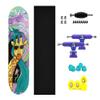 Teak Tuning 32mm Pro Fingerboard Heat Transfer Graphic Complete - Fully Assembled with Pro Level Parts - Pro Shaped Wood Deck (34x97mm), UltraSpin Wheels, Prodigy Trucks - Graffiti Giraffe view 4
