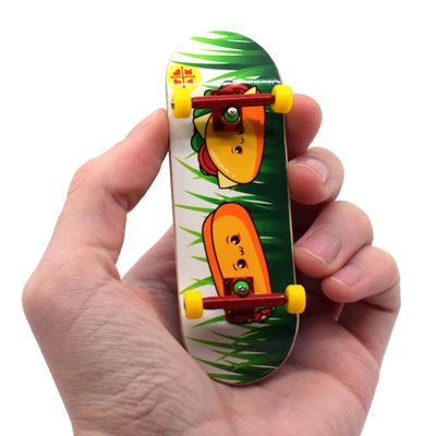 Teak Tuning 32mm Pro Fingerboard Heat Transfer Graphic Complete - Fully Assembled with Pro Level Parts - Pro Shaped Wood Deck (34x97mm), UltraSpin Wheels, Prodigy Trucks - Happy Tacos