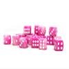 25 Count Pack of 12mm D6 Dice - Matching Collection of 6 Sided Dice with Pips (Pink Opal) view 1
