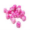 25 Count Pack of 12mm D6 Dice - Matching Collection of 6 Sided Dice with Pips (Pink Opal) view 2