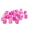 25 Count Pack of 12mm D6 Dice - Matching Collection of 6 Sided Dice with Pips (Pink Opal) view 3