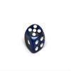 25 Count Pack of 12mm D6 Dice - Matching Collection of 6 Sided Dice with Pips (Blue and Silver Granite) view 3