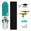 Teak Tuning 32mm Pro Fingerboard Heat Transfer Graphic Complete - Fully Assembled with Pro Level Parts - Pro Shaped Wood Deck (34x97mm), UltraSpin Wheels, Prodigy Trucks - Teal Yeti view 4
