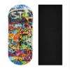 Premium Fingerboard Graphic Deck, Graffiti Wall - 34mm x 97mm - Heat Transfer Graphics, Pro Shape & Size - Pre-Drilled Holes - Includes Prolific Foam Tape - Teak Tuning view 1