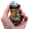 Teak Tuning 34mm Pro Fingerboard Heat Transfer Graphic Complete - Fully Assembled with Pro Level Parts - Pro Shaped Wood Deck (34x97mm), UltraSpin Wheels, Prodigy Trucks - Graffiti Wall view 1