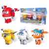 Super Wings 2" Transform-a-Bots 4-Pack, Supercharged Jett, Donnie, Astra, Sunny, Airplane Toys Vehicle Mini Figures, Fun Toys for Kids, Transformable Toy for 3 4 5 Year Old Boys and Girls view 1