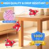Super Wings 2" Transform-a-Bots 4-Pack, Supercharged Jett, Donnie, Astra, Sunny, Airplane Toys Vehicle Mini Figures, Fun Toys for Kids, Transformable Toy for 3 4 5 Year Old Boys and Girls view 3