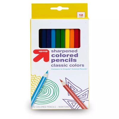12ct Sharpened Colored Pencils Classic Colors