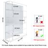 AITEE Acrylic Display Case with Mirrored Back, Display Cabinet for Mini Funko Pop Figures, Dust-Proof Clear Wall Mounted or Desktop 5 Tiers Storage Organizer, for Mini Toys, Rock Stone and Figures view 2
