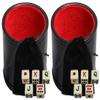 Cyber-Deals Black PU Leather Red Felt Lined Dice Cup with Spanish Poker Dice in Storage Pouch Set (2 Sets) view 1