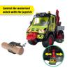 Dickie 203749032 Unimog Electric Winch Log Truck with Lever Control, Light and Sound Effects, for Children Ages 3 and Up view 2