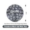 100 Sided Dice Set Translucent Black DNDND D100 Die with Pouch for Dungeons and Dragons DND (Translucent Black with White Number) view 2