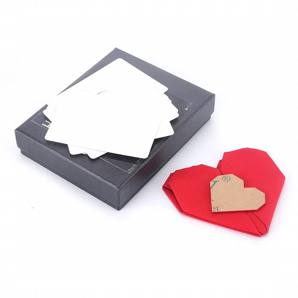 ZQION Hearting by Way & Himitsu Magic Red Heart Folding Carda Magic Tricks Close Up Magic Card Gimmick Magic Illusion Props