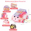 Baby Phone Toy,Baby Toy Phone Cartoon Baby Piano Music Light Toy Children Pretend Phone, Kids Cell Phone Girl with Light Parent-Child Interactive Toy Gift Game Boy Girl Early Education Gift Pink 18M+ view 2