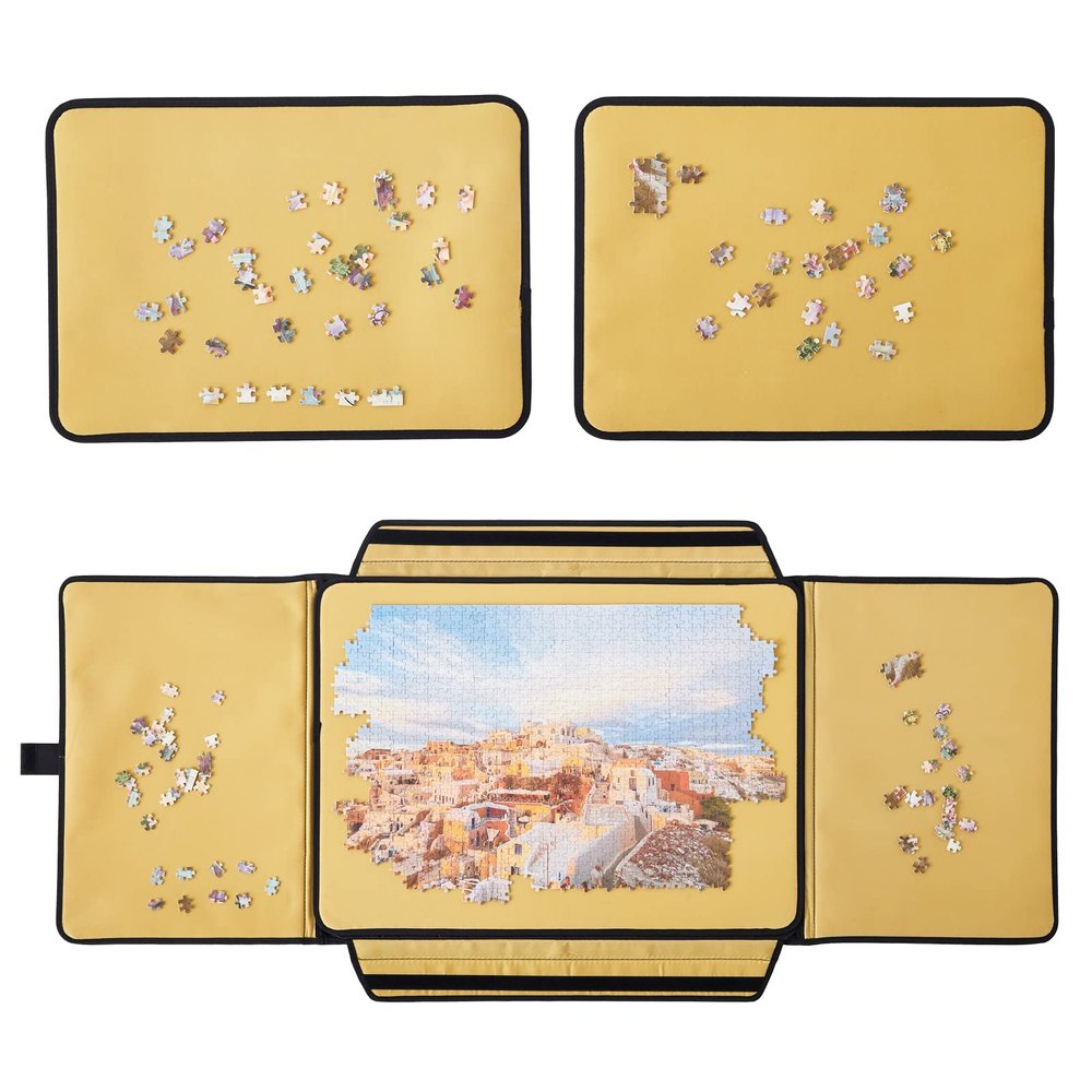 Jomtien 1000 Pieces Puzzle Board, Portable Puzzle Board, Jigsaw Puzzle Table Board,Puzzle mat with Sorting Tray, Non-Slip Surface,Puzzle Accessories Puzzle Storage