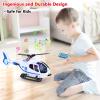 ele ELEOPTION Airplane Toy with Infrared Remote Control Plane Toys Helicopter with Lights and Music for 3 4 5 6 7 8 Year Old Boys Girls Gift White view 3
