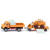 Siku 4117, Two-Piece Construction Set, Incl. Mercedes-Benz 710 Truck with Blling Wheeled Loader, Kramer 411 Model, 1:50, Metal/Plastic, Yellow, Movable Parts view 1