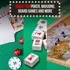 Feltectors Felt Card Game Table Cover for Playing Cards Poker, Mahjong, Domino, Bridge and Board Game, Elastic Fitted Tablecloth for 58 to 64 Inch Round Tables- Green view 4