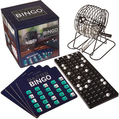 Royal Bingo Supplies Bingo Game Set for Adults, Seniors & Family - Bingo Balls with Cage and Bingo Cards with Sliding Windows - Shutter Card Roller Cage Set