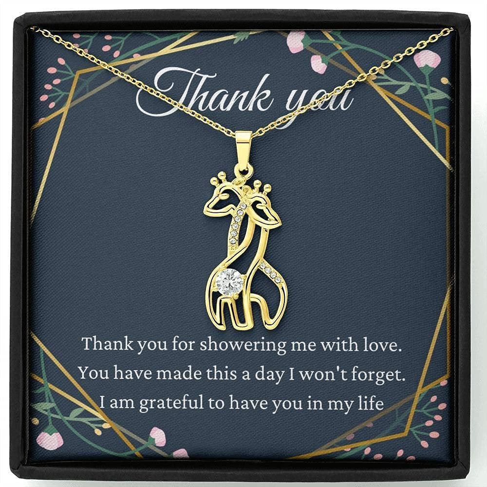 Personalized Gift - Giraffe Necklace, Baby Shower Hostess Gift, Baby Boy Shower Hostess Thank You Gift, Baby Girl Shower Host Gifts