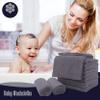 16 Pack Baby Washcloths - Luxury Coral Fleece - Extra Absorbent and Soft Wash Clothes for Newborns, Infants and Toddlers - Suitable for Sensitive Skin and New Born - Baby Shower - Grey, 10x10 Inch view 4